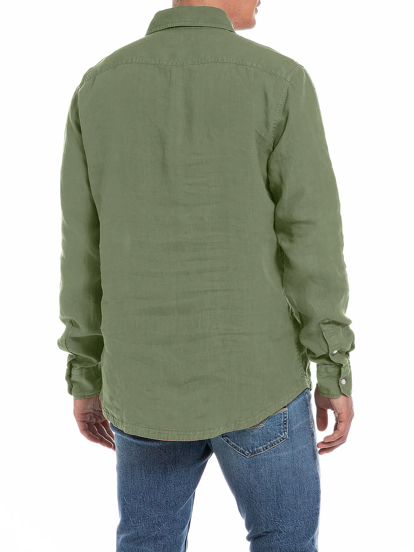 REPLAY | Leinenhemd Regular Fit | olive